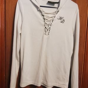 Harley Davidson ladies Willie G size L thermal Bling Hoodie